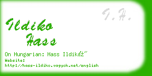 ildiko hass business card